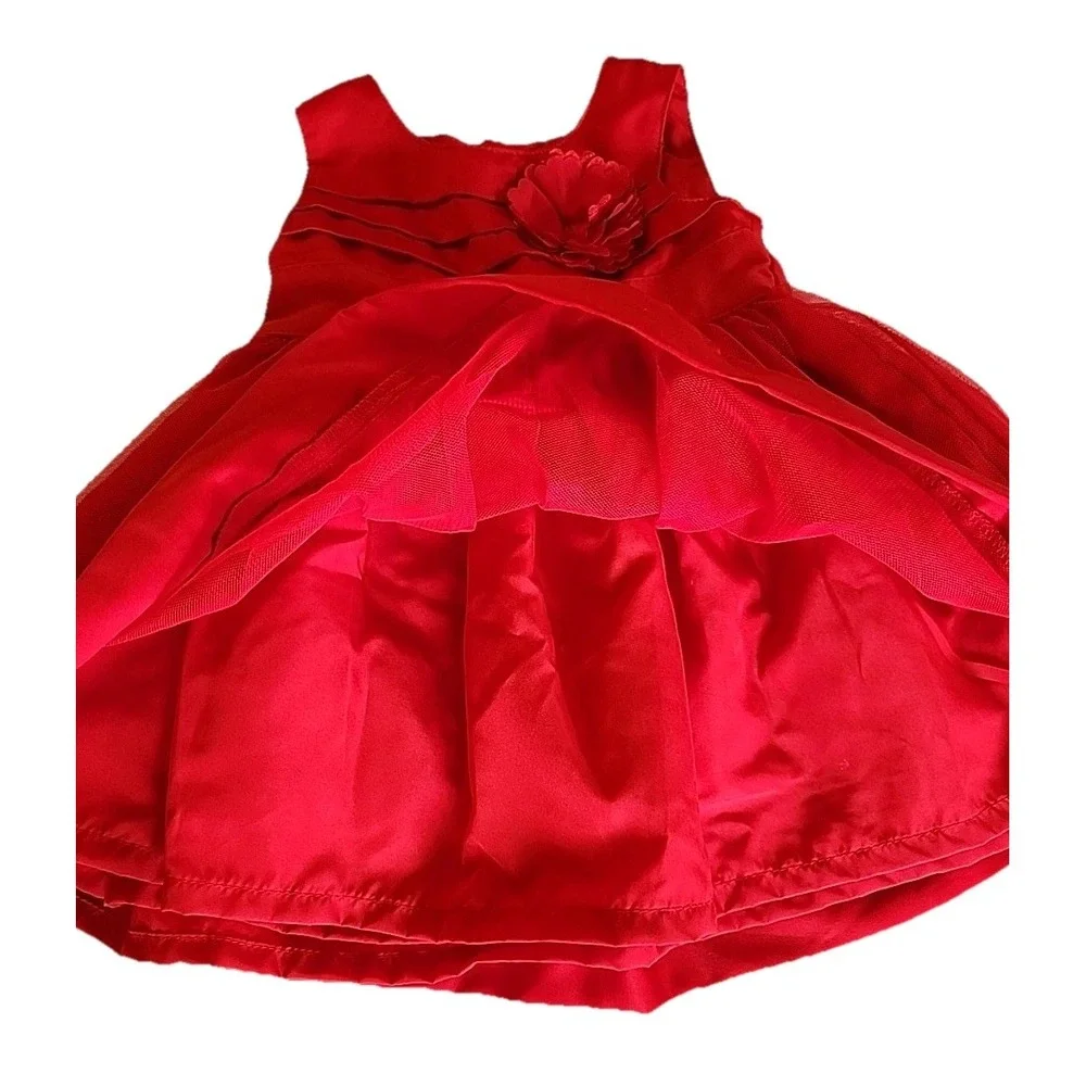 Holiday Dress Bloomers Sweater Christmas Party‎ 3 Piece Red Infant Girls Sz 3M
